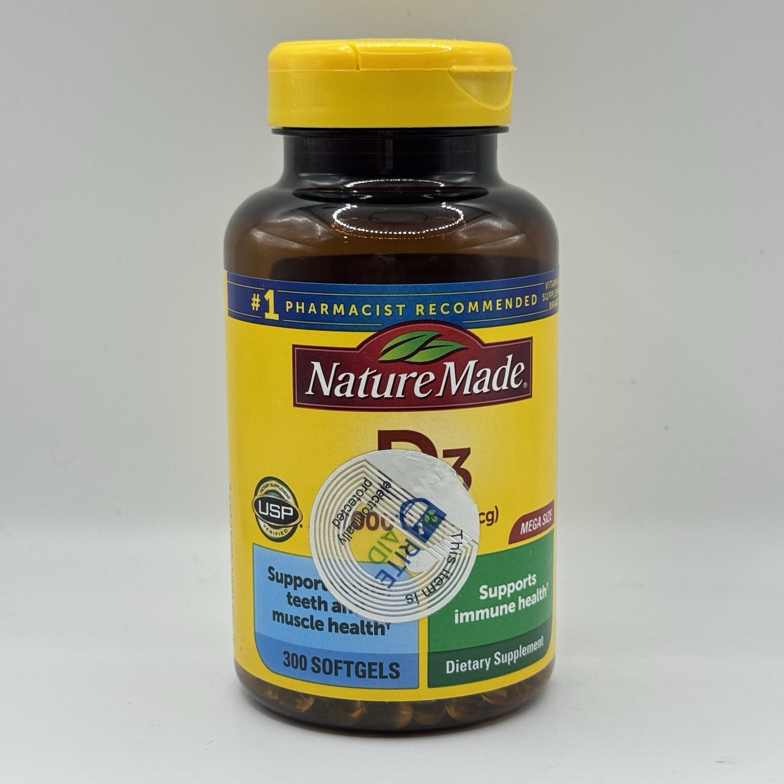 Nature Made Vitamin D3 1000 IU (25 mcg), 300 Ct Ex 07/26