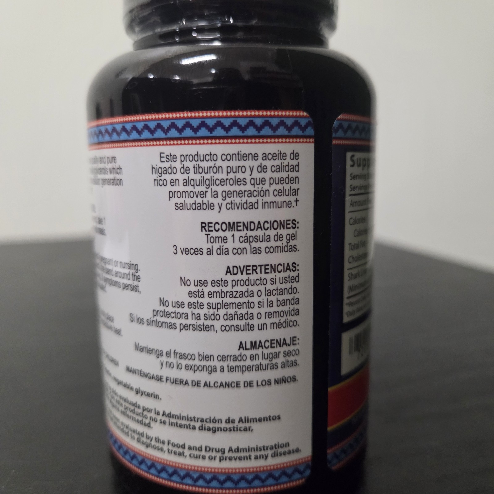 Shark Liver Oil Aceite de Higado de Tiburon 500mg 100 Gel Caps