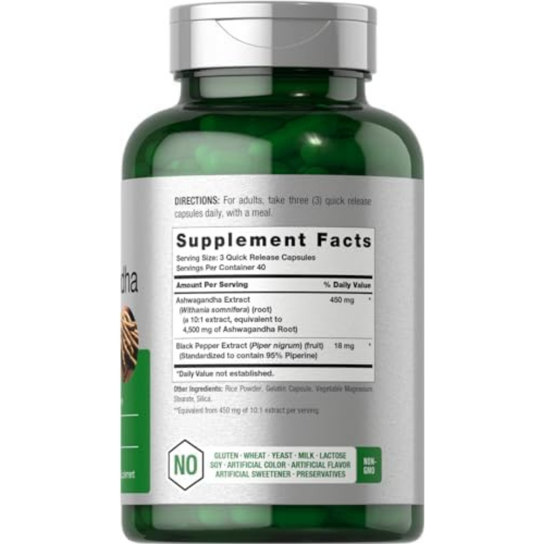 Ashwagandha Capsules | 4500 mg | 120 Count | by Horbaach