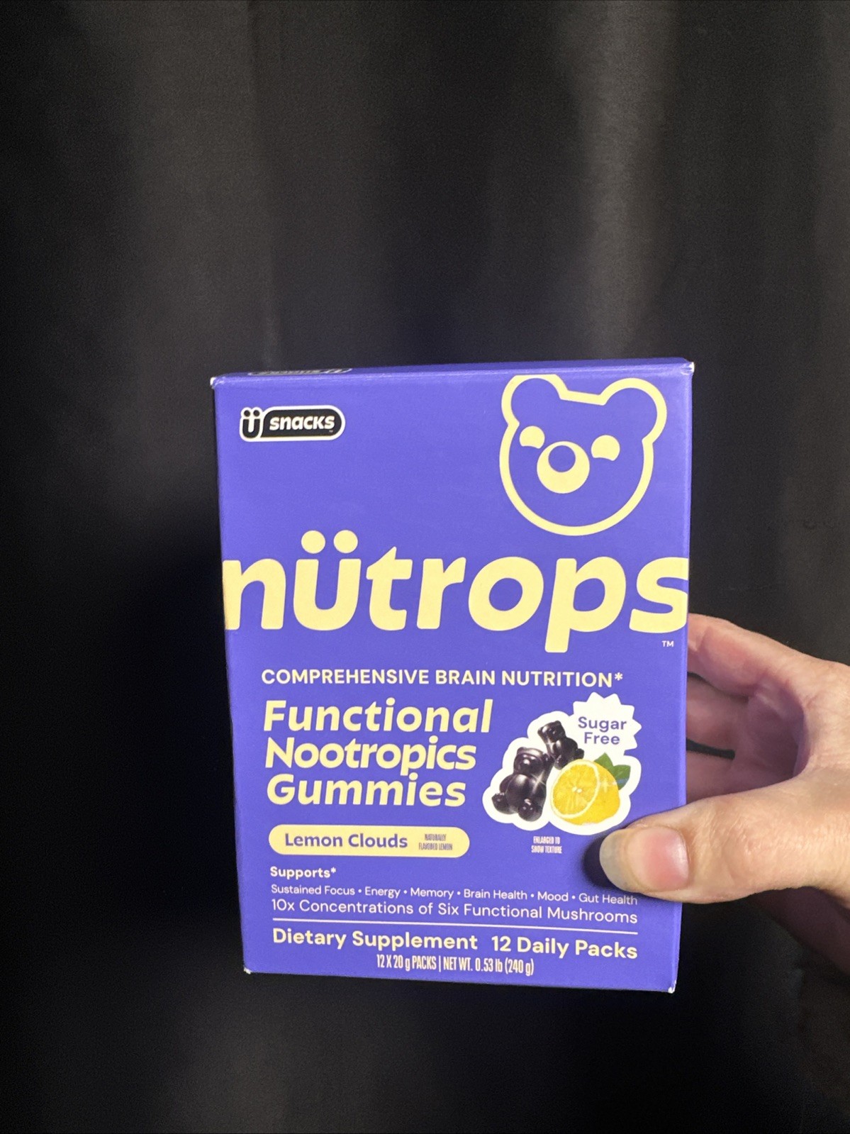 Nütrops Nootropics Gummies Brain Health Focus Energy 200 Gummies 25 Packs