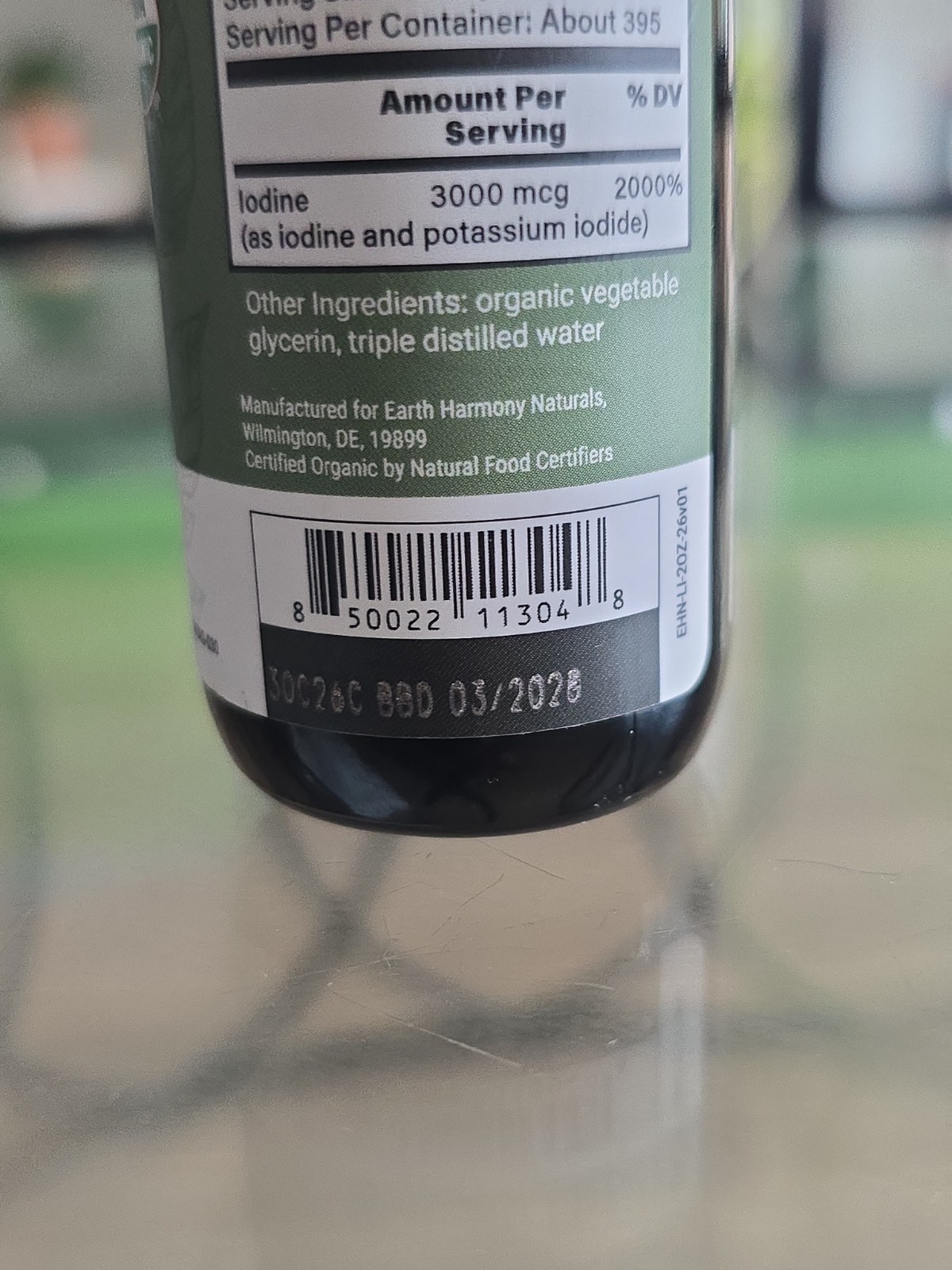 Earth Harmony Lugol’s Iodine & Potassium Iodide 2% Solution 2floz