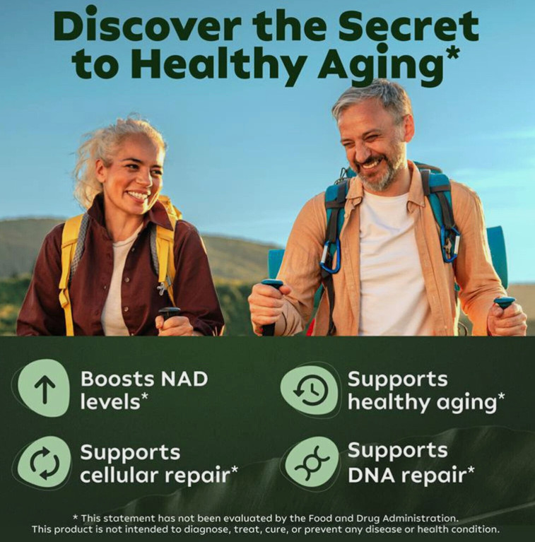 80 Capsules- NAD Supplement Nicotinamide 900mg Resveratrol Riboside Anti-Aging