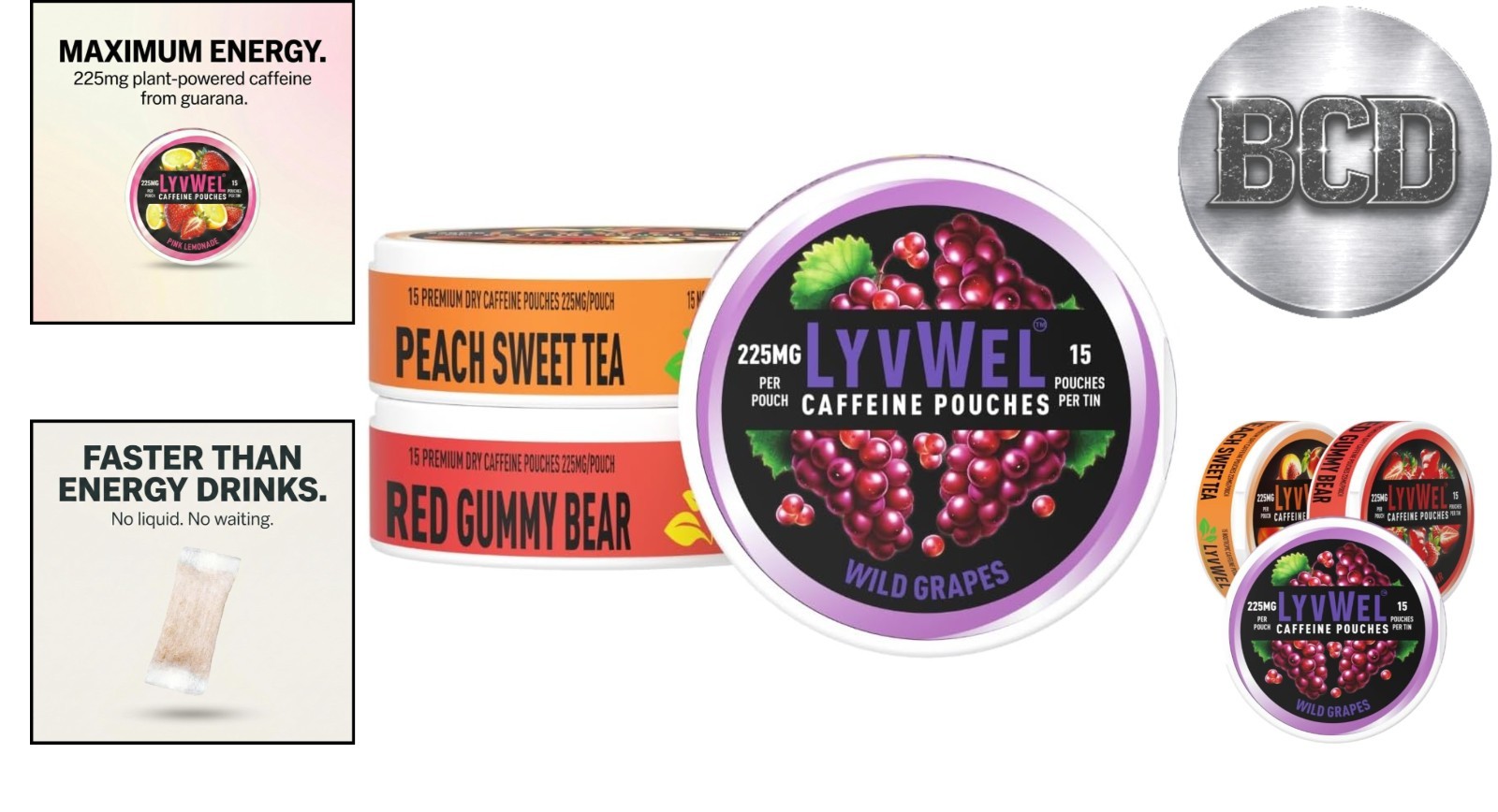 Energy Management: 225mg Caffeine Pouches – Focus & Energy Without Nicotine
