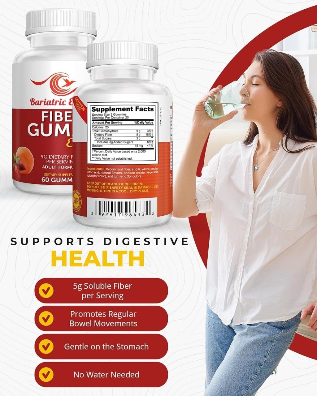 Bariatric Expert Fiber Vitamin Fast-Melting Dietary Supplement 60 Count