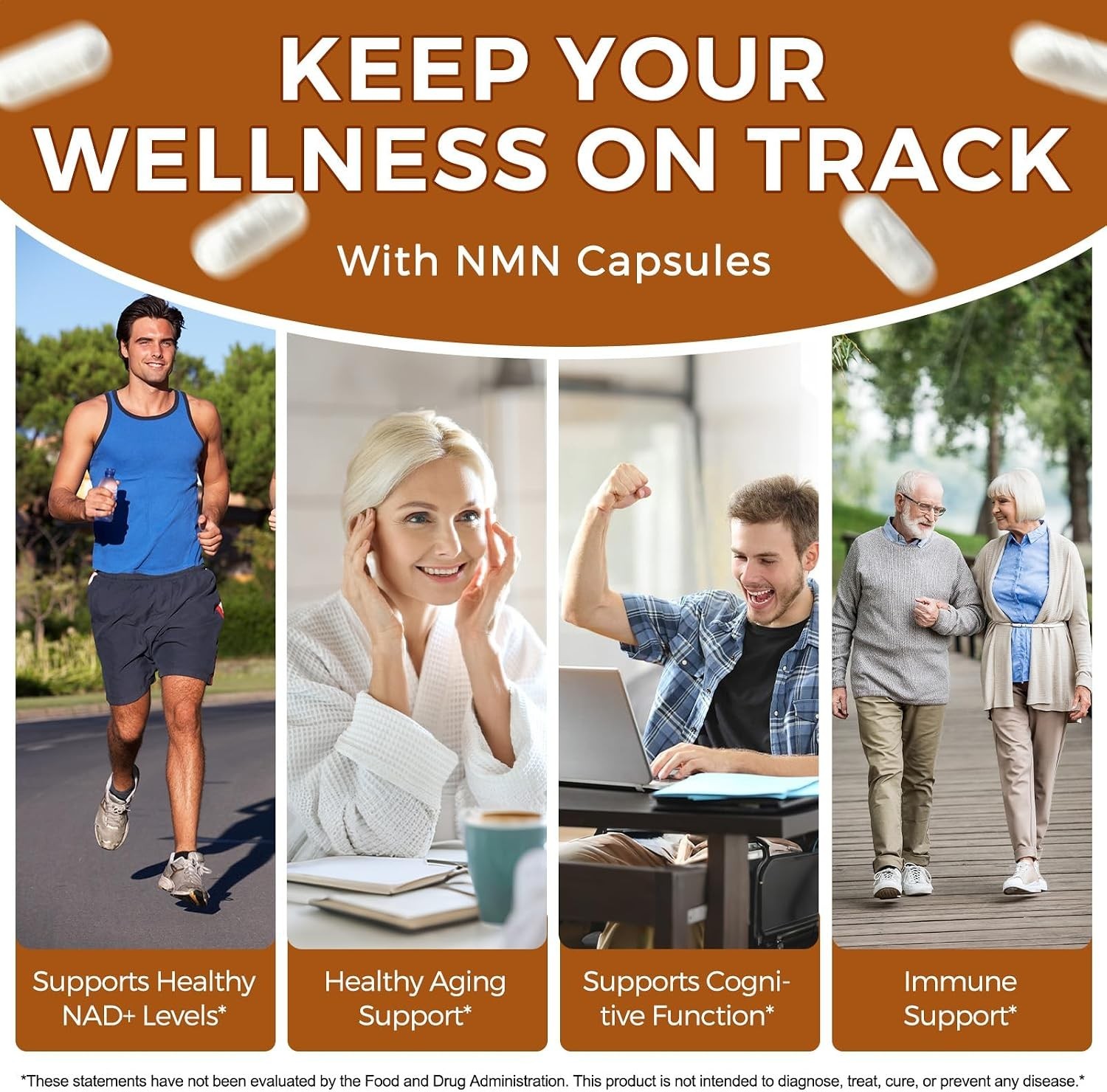 NMN Supplement, NMN Complex- 120 Veggie Capsules | High Purity NAD+ Precursor wi