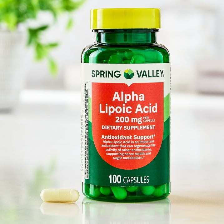 2 Pack Spring Valley Alpha Lipoic Acid 200 mg Capsules, 100 Count