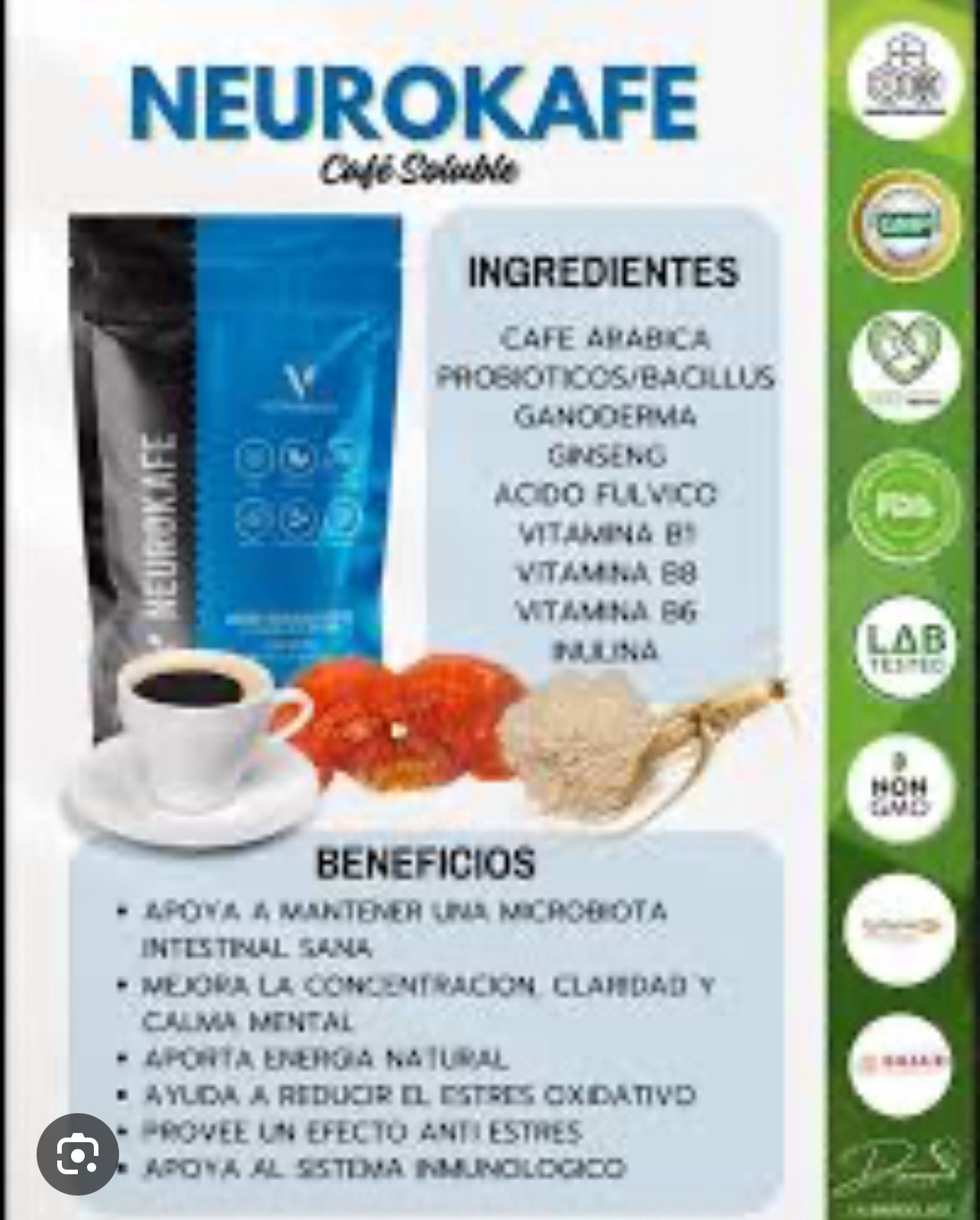 VITALHEALTH NEUROKAFE With Natural Ingredients