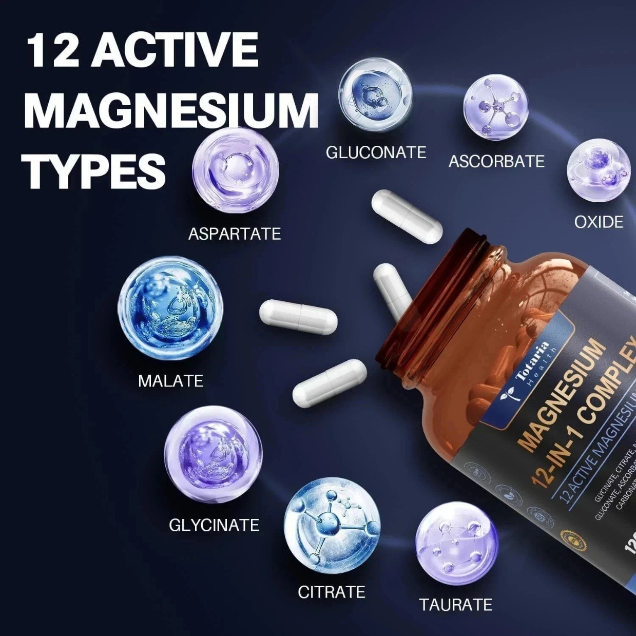 Magnesium 12 in 1 Complex 700mg -Dietary Supplement NEW EXP2028