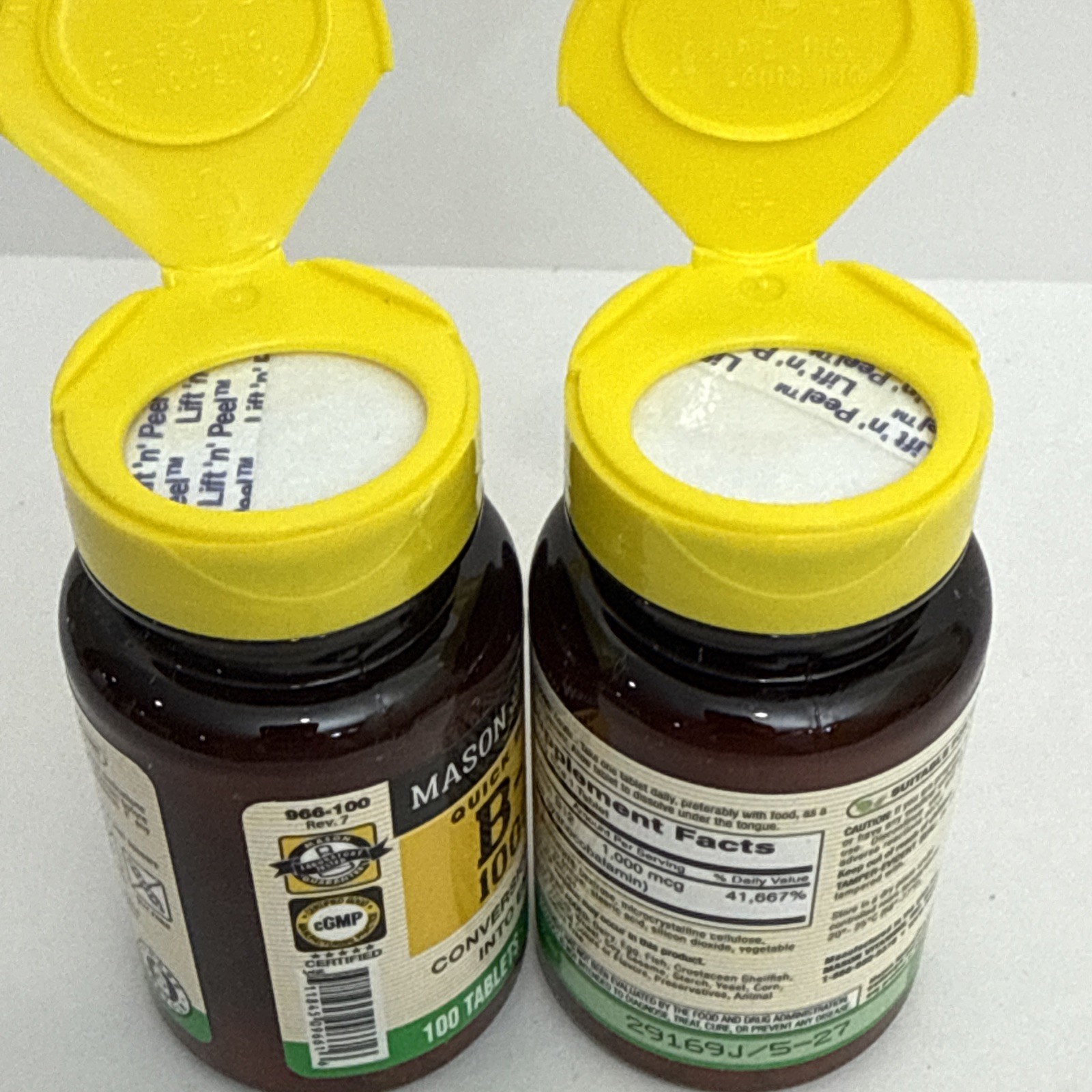 2 X Vitamin B-12 Quick Dissolve 1000 Mcg 100 Tabs By Mason Natural – Exp 5/27