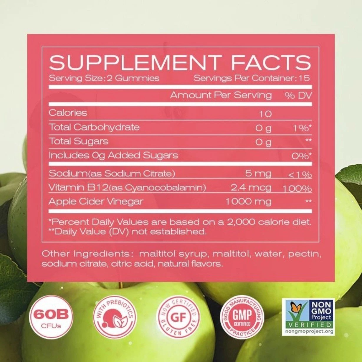 NEWELLME Apple Cider Vinegar Gummy Energy and Gut Wellness – Supports Digestion