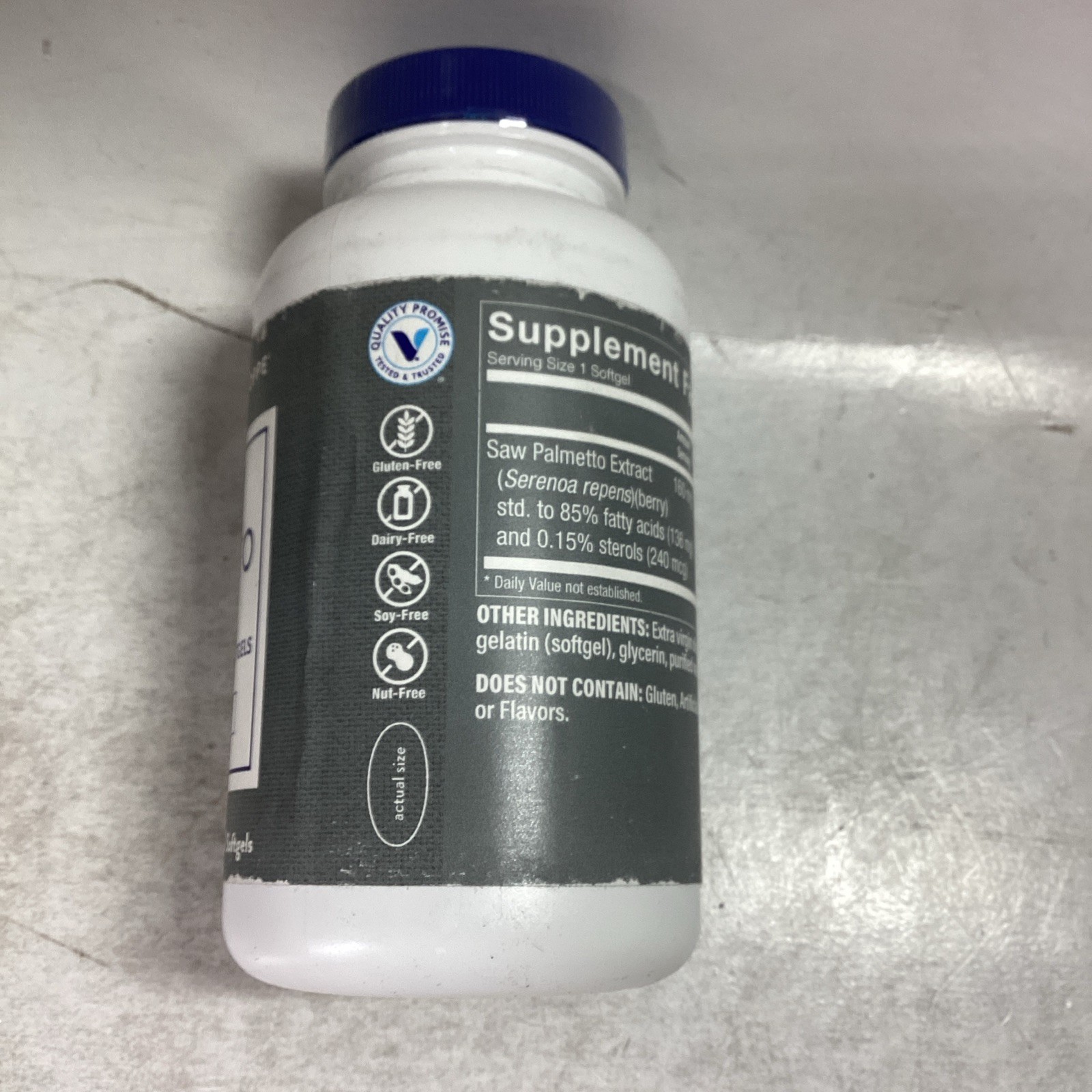 Vitamin Shoppe Saw Palmetto 160mg Men 300 Softgels Exp 02/2028
