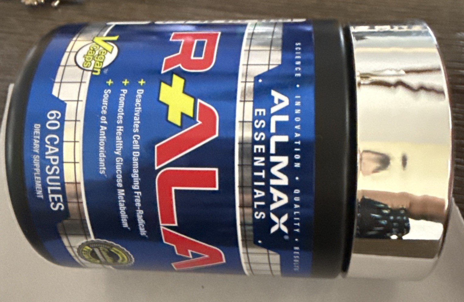 ALLMAX ESSENTIALS R-+ALA 60. CAPSULES. EXP 9/2026