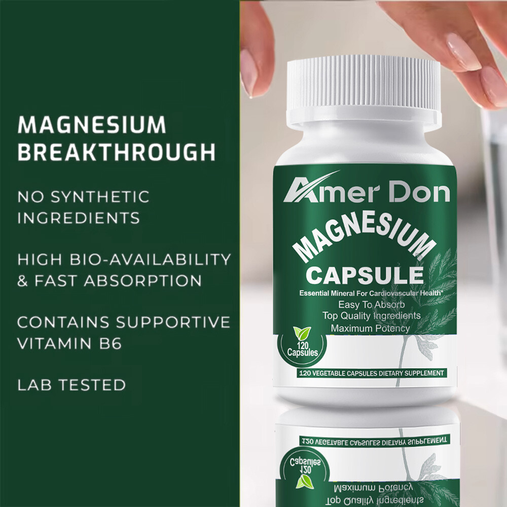 Amer Don High Absorption Magnesium Glycinate, 500 mg, 120 VegCaps US STOCK