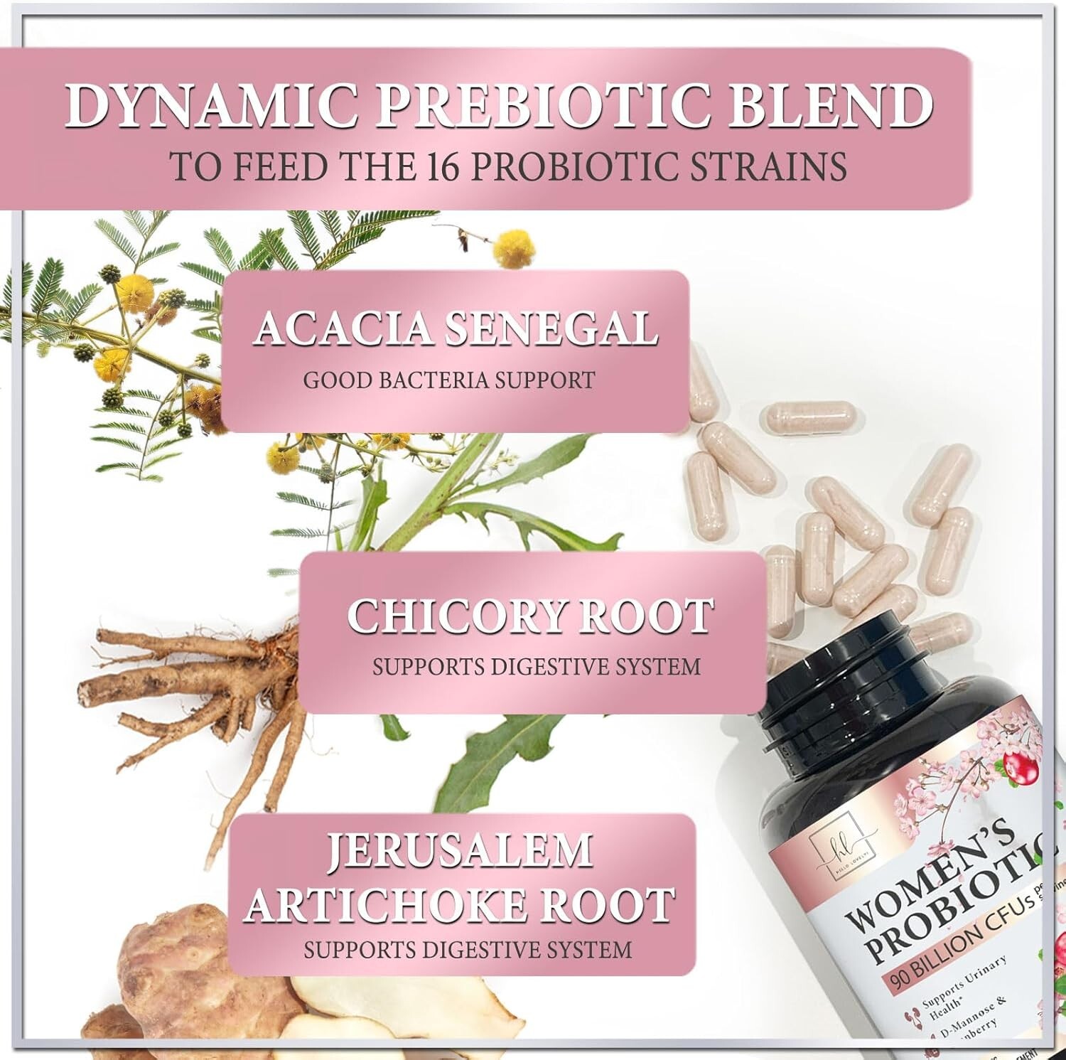 Probiotics for Women Pills with Cranberry – 16 Premium Strains for Vaginal PH