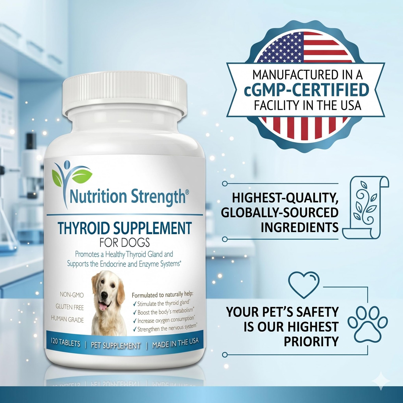 Thyroid Supplement for Dogs, Support for Hypothyroidism in Dogs with Organic …