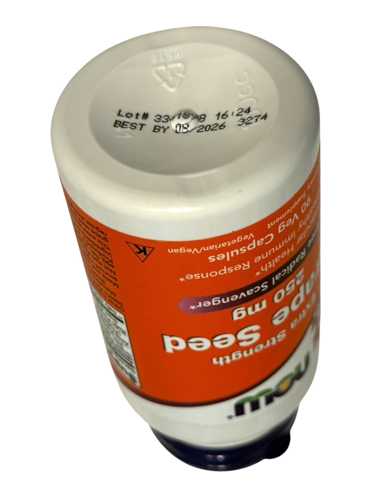 NOW Foods Extra Strength Grape Seed (250 mg) – 90 Veg Capsules – Ex: 8/26