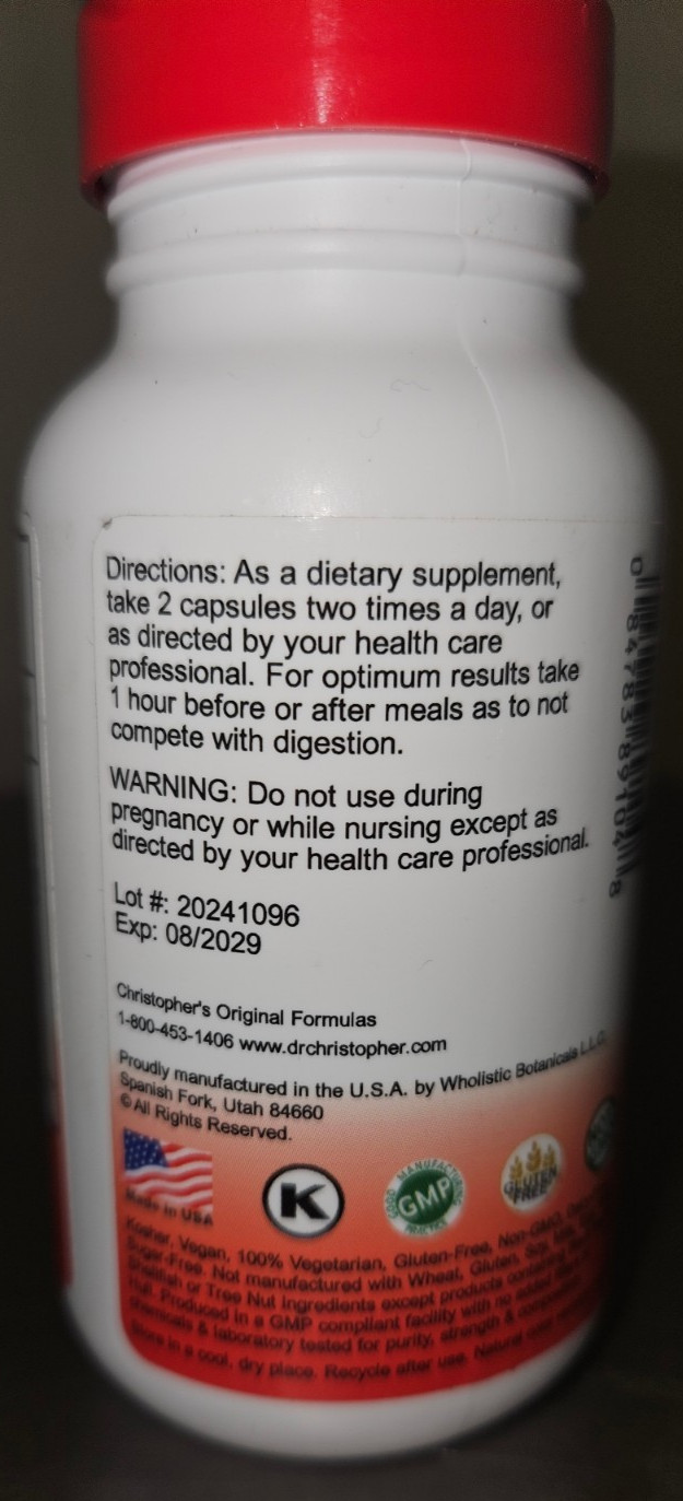Christophers Original Formulas Kidney Formula – Kidney Cleanse Detox EXP 08/2029