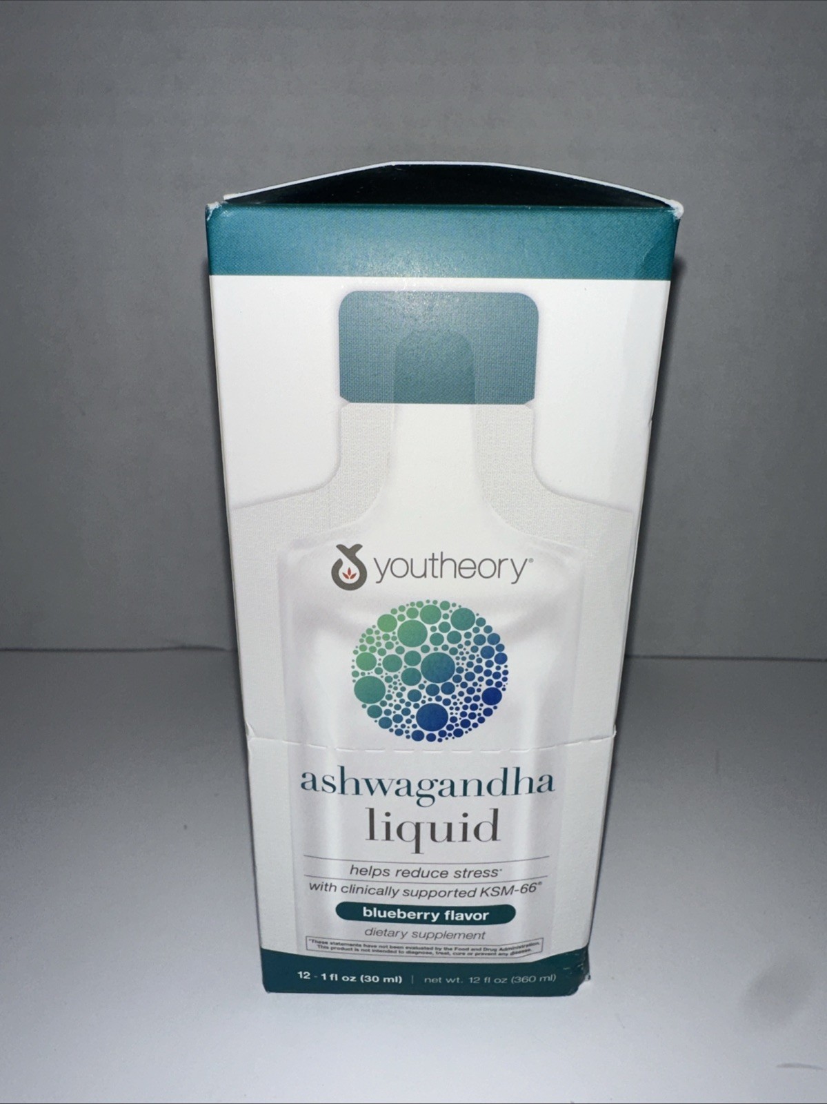 Less Stress Ashwa Yes. 1200mg Ashwagandha Per Dose 12 Pack Blueberry Flavor