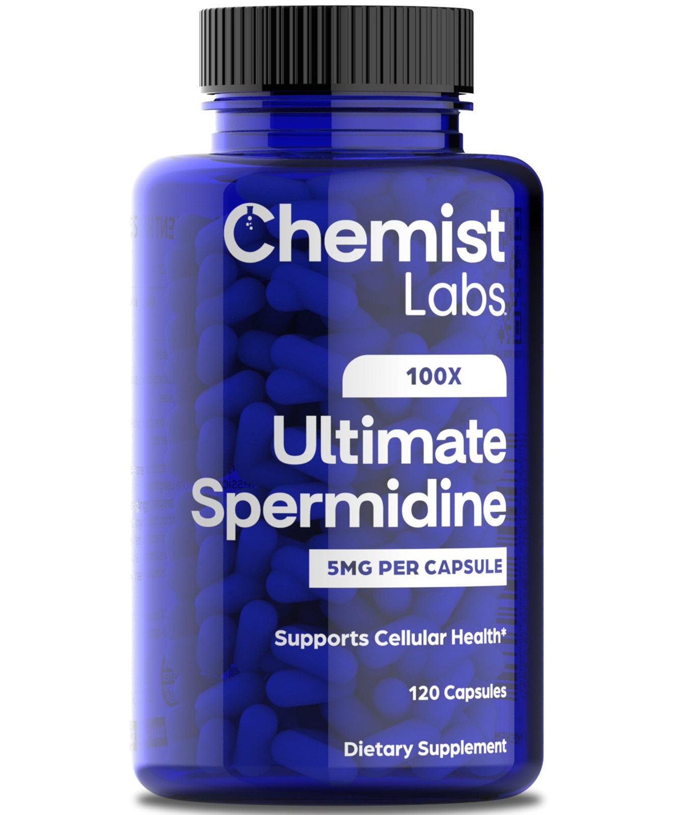 Spermidine Supplements for Longevity – 100x Formula, 5 mg, Vegan, 120 Servings