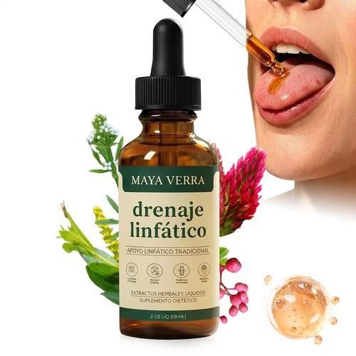 Drenaje Linfatico Herbal Liquid Drops, Traditional Botanical Supplement 2 Fl Oz