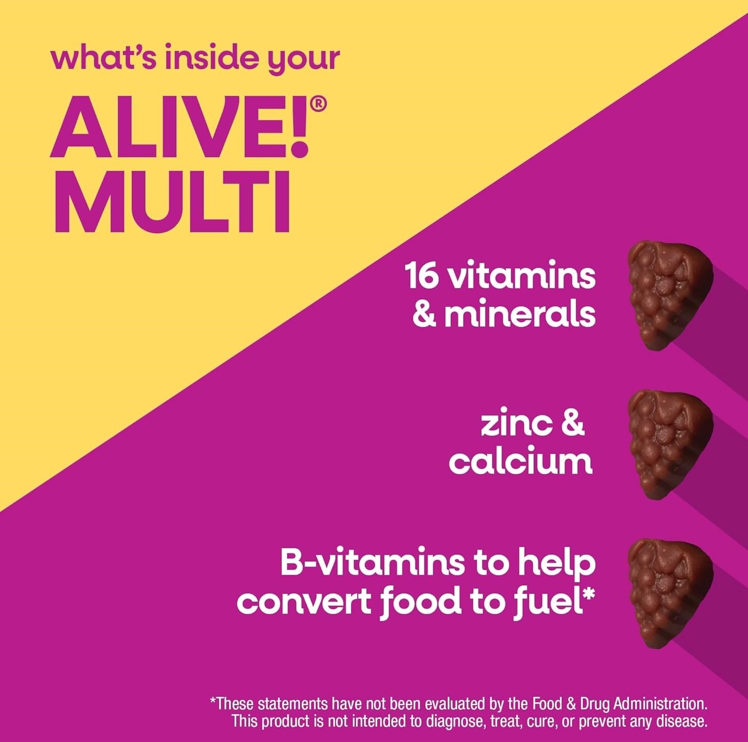 Natures Way Alive Womens 50 Plus Multivitamin Gummies Mixed Berry 130 Count