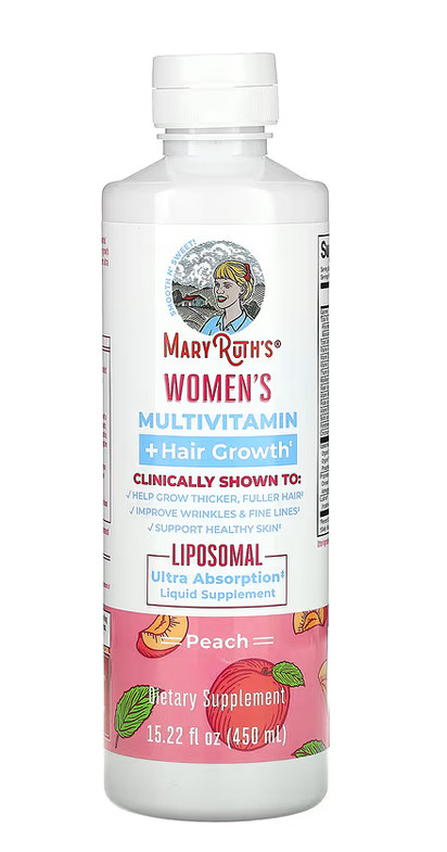 Mary Ruth’s Women’s Multi + Hair Growth [Peach] 15.22 oz. – EXP: 10/2026 SALE!!!