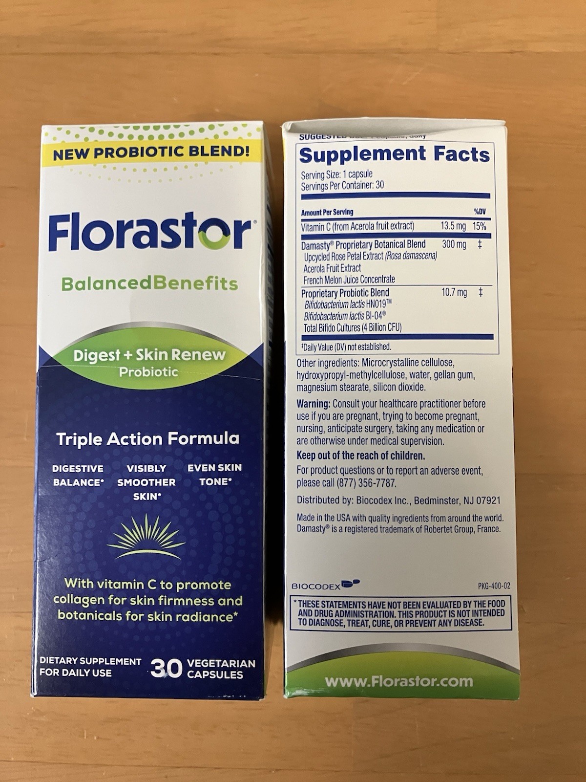 2 pack, Florastar Digest and Skin Renew – Probiotic Health. 60 Caps. Total