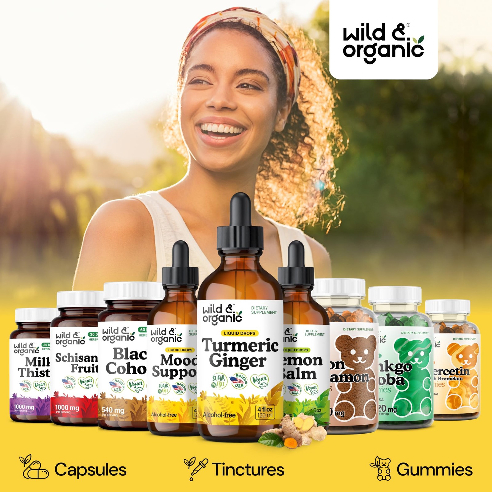 Wild & Organic Turmeric and Ginger Supplement – Movement & Immunity – 4 oz |