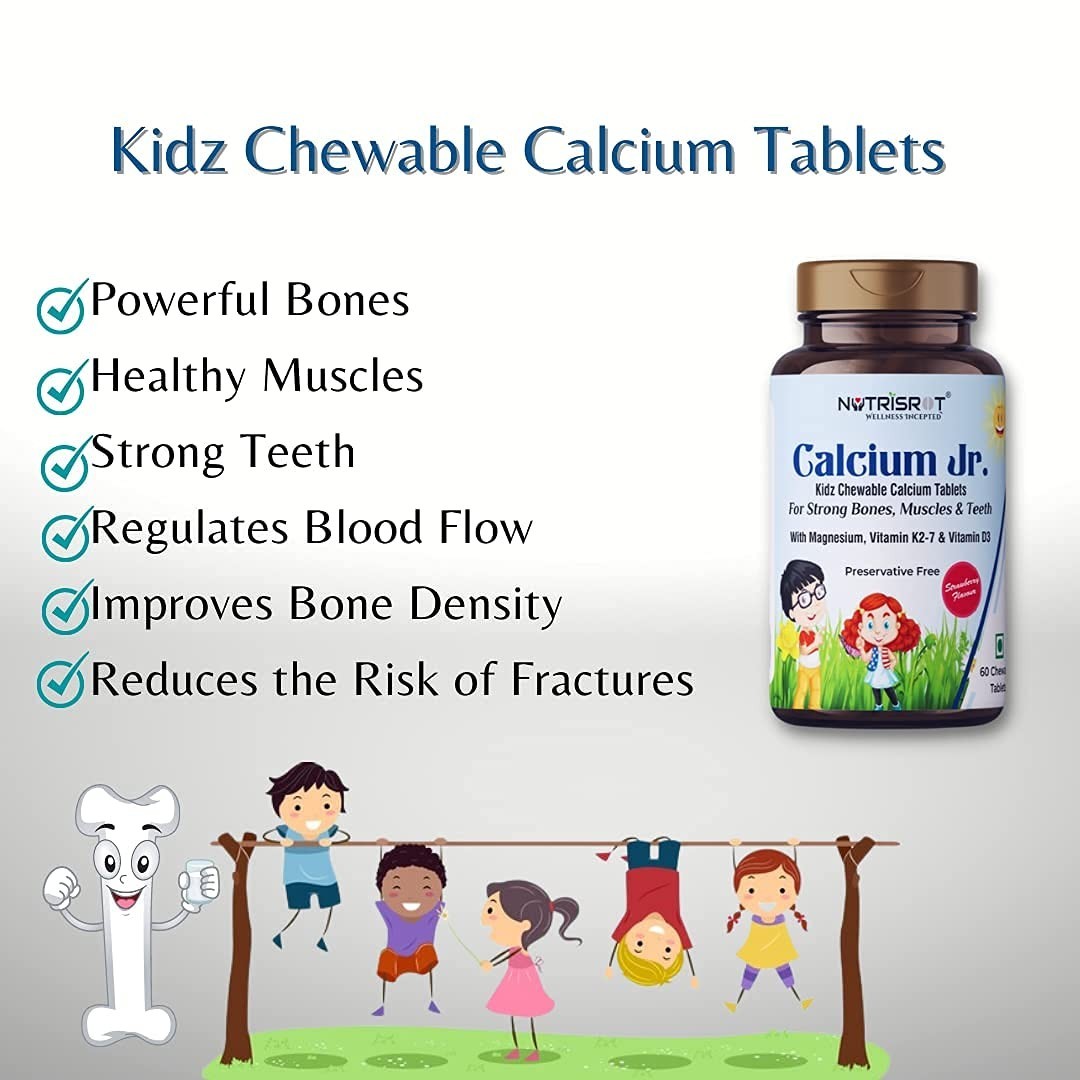 NUTR.ISROT Calcium Jr Kids Chewable D3 K2-7 60 Strawberry