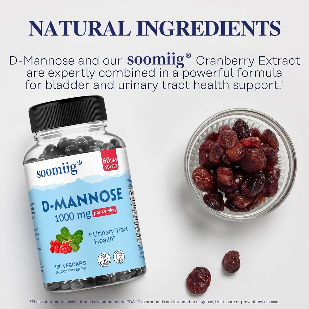 D-Mannose – 30/60/120 Capsules – 1000mg – for Kidney Function – Vegan
