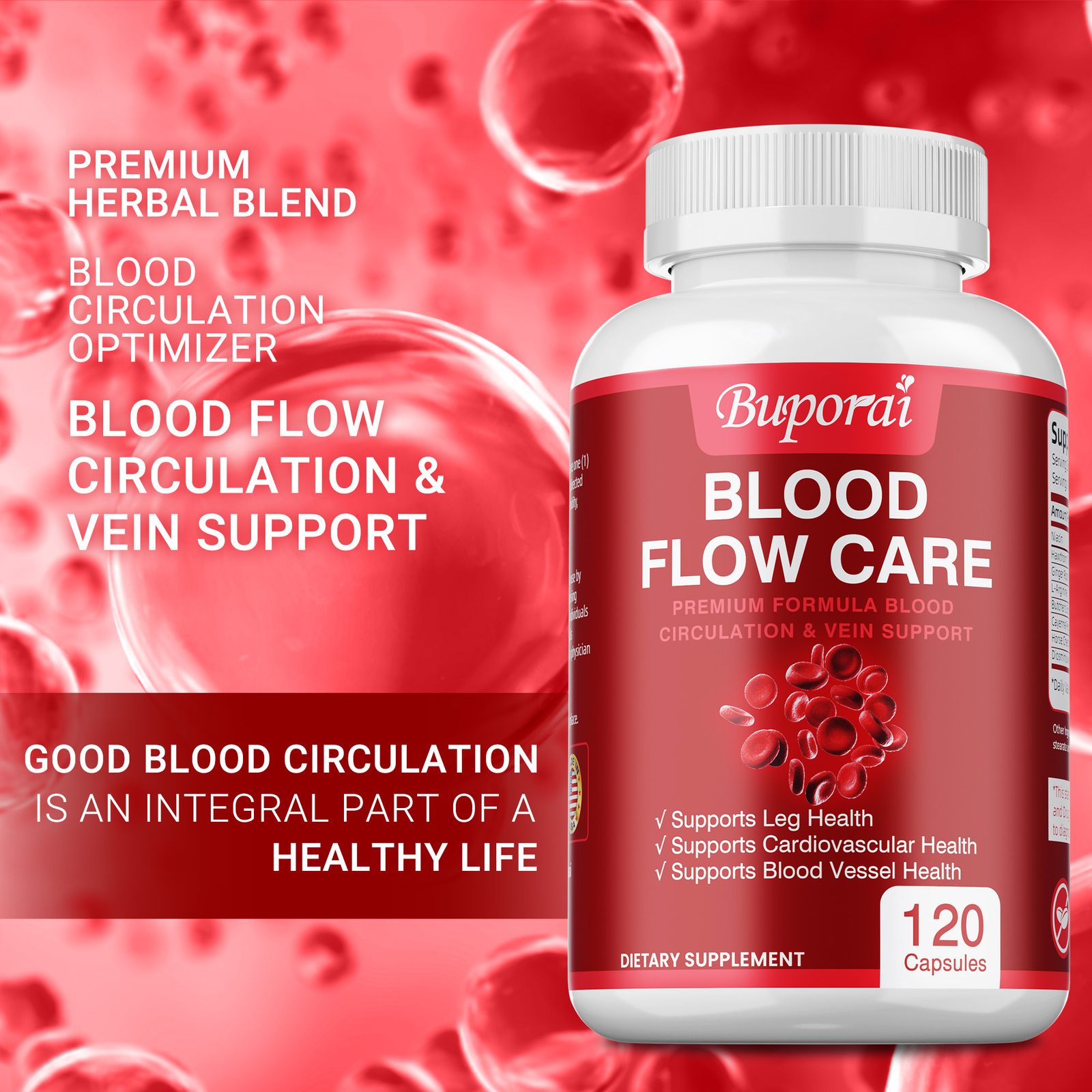 Blood Flow Care – Cleans Arteries and Veins, Heart Health, Blood Circulation