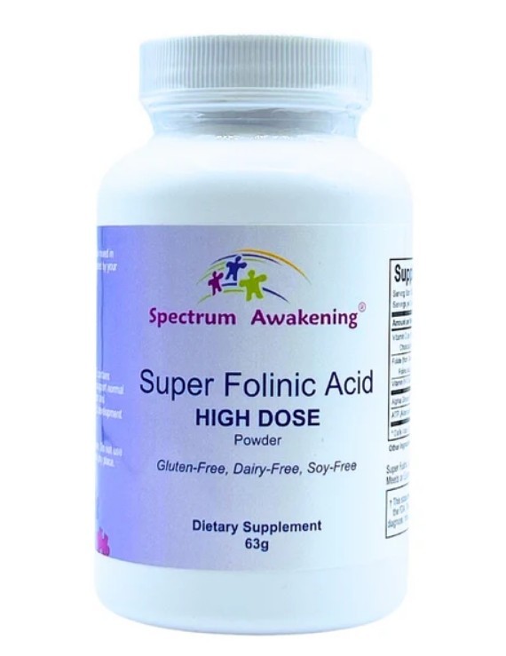 Super Folinic Acid High Dose Powder, 2 PACK, 63 g, Gluten Free, Dairy Free