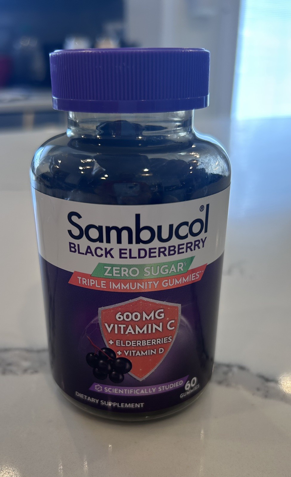 Sambucol Black Elderberry Zero Sugar Gummies – Black Elderberry EXP 06/2027