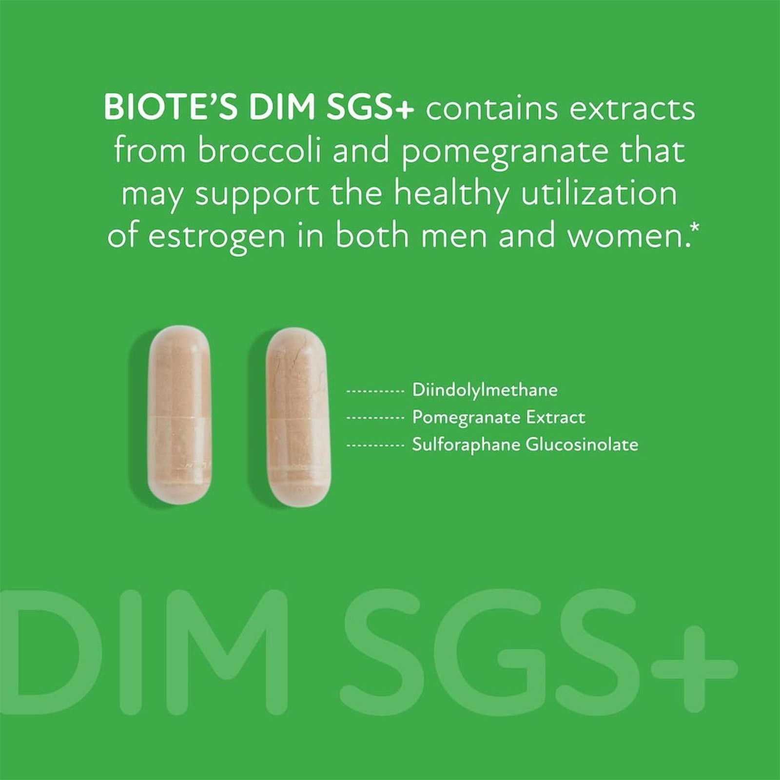 Nutraceutical Biote – DIM SGS + , + Detox Supplemen 60 Capsules ( 1 – 3 PACK )