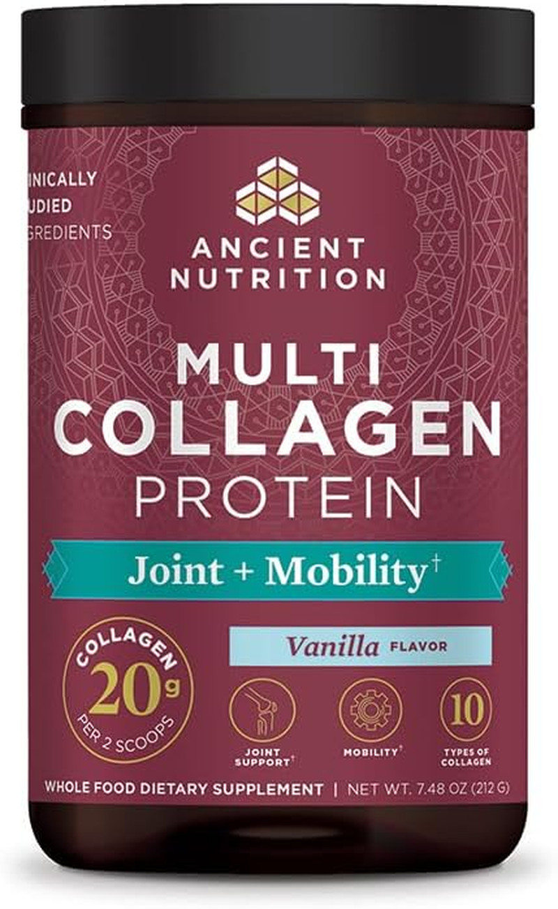 Collagen Powder Protein, Multi Collagen Protein Powder Joint + Mobility, 20 Serv