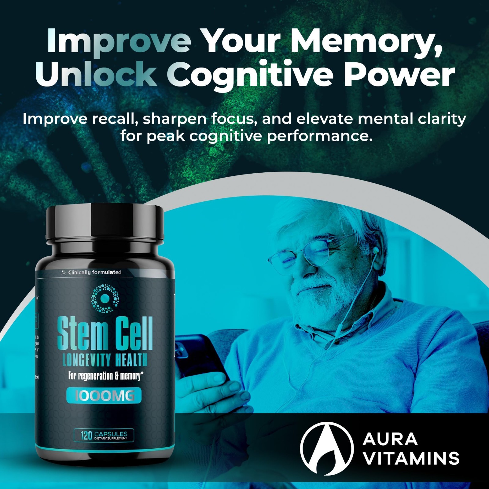 Premium Stem Cell Supplements 1000mg – Boost Immunity, Joint Support, Anti-Aging