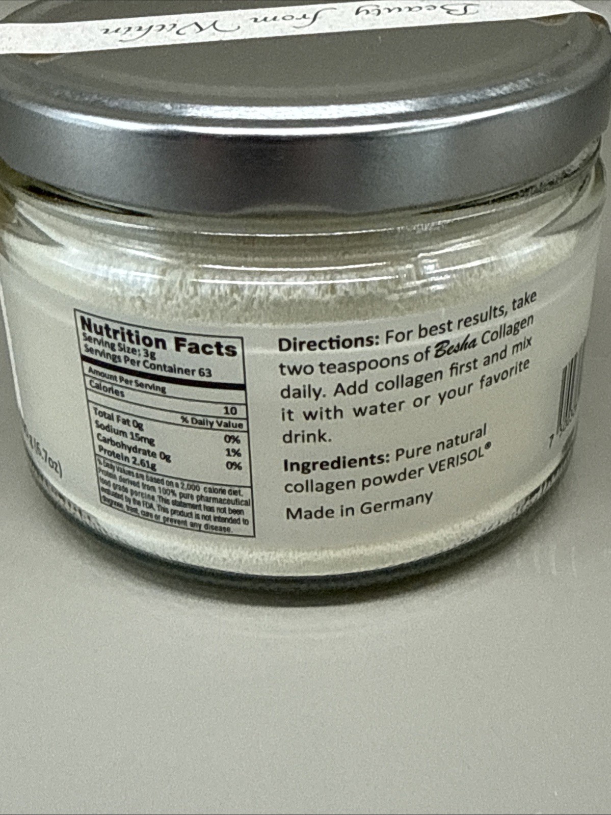 Verisol Collagen Bioactive Peptides (Natural Collagen Powder) Made in Germany