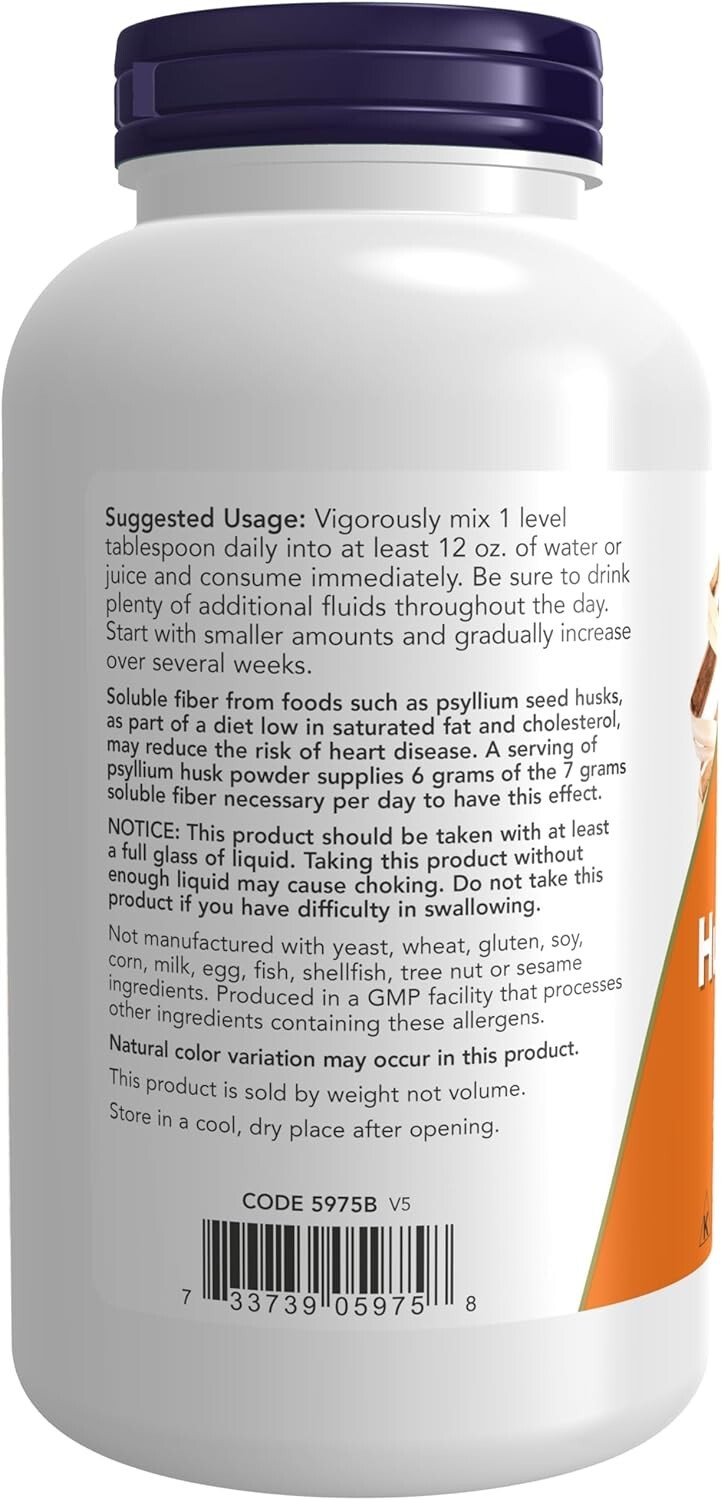 NOW Foods (3 PACKS) , Psyllium Husk Powder, 12 oz (340 g)