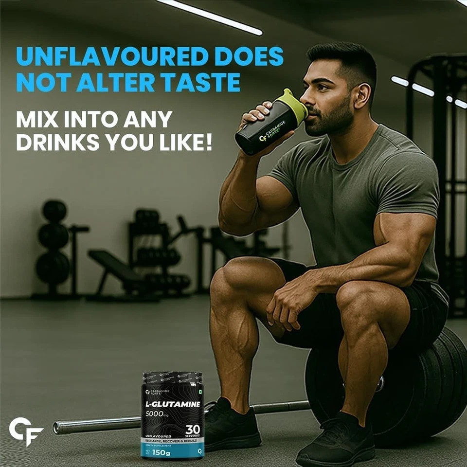 Carbamide Forte L Glutamine Supplement for Men Muscle Recovery 150gm Unflavoured