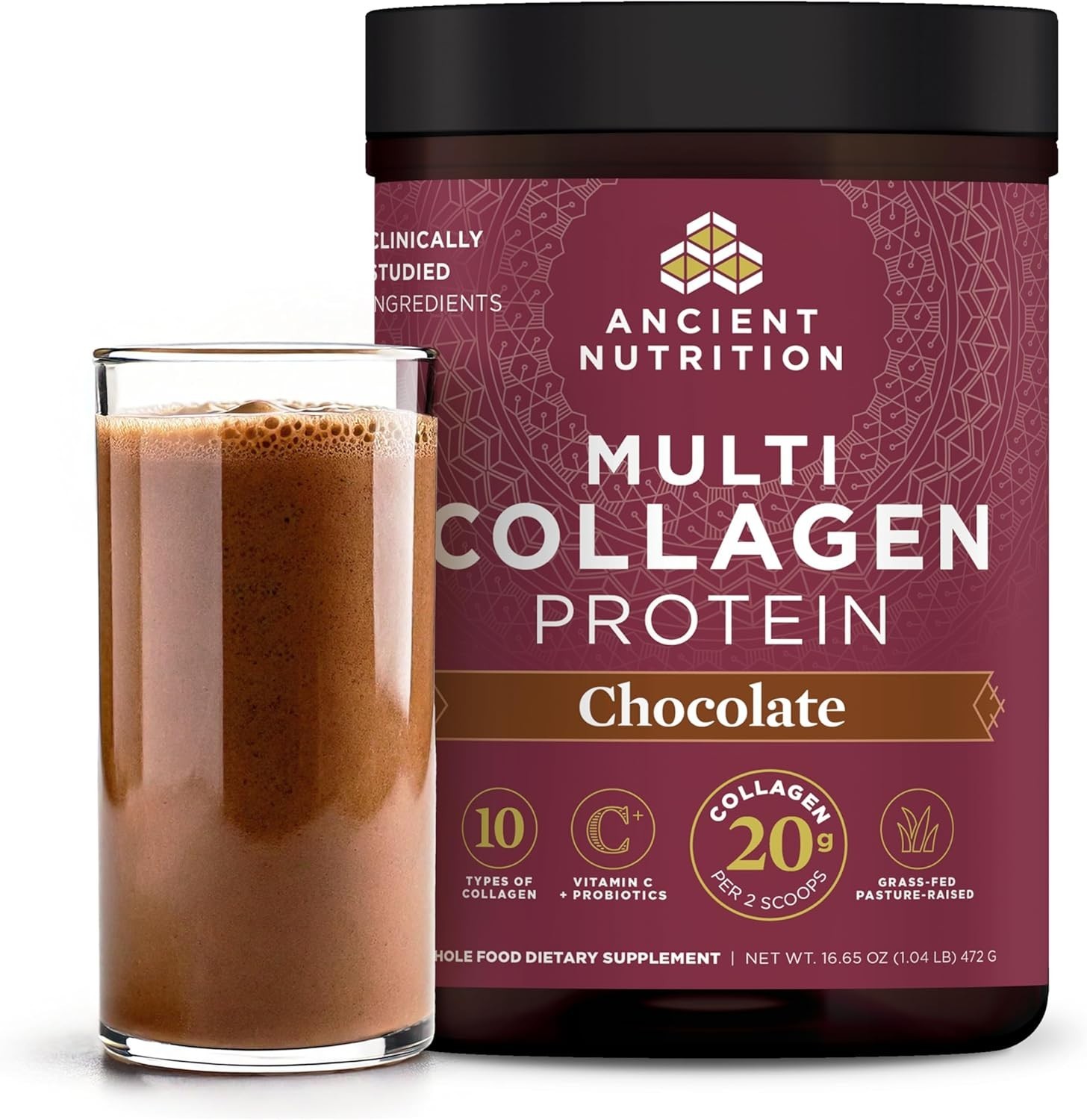 Ancient Nutrition Multi Collagen Protein Powder16.6oz kin, Hair & Joint Support