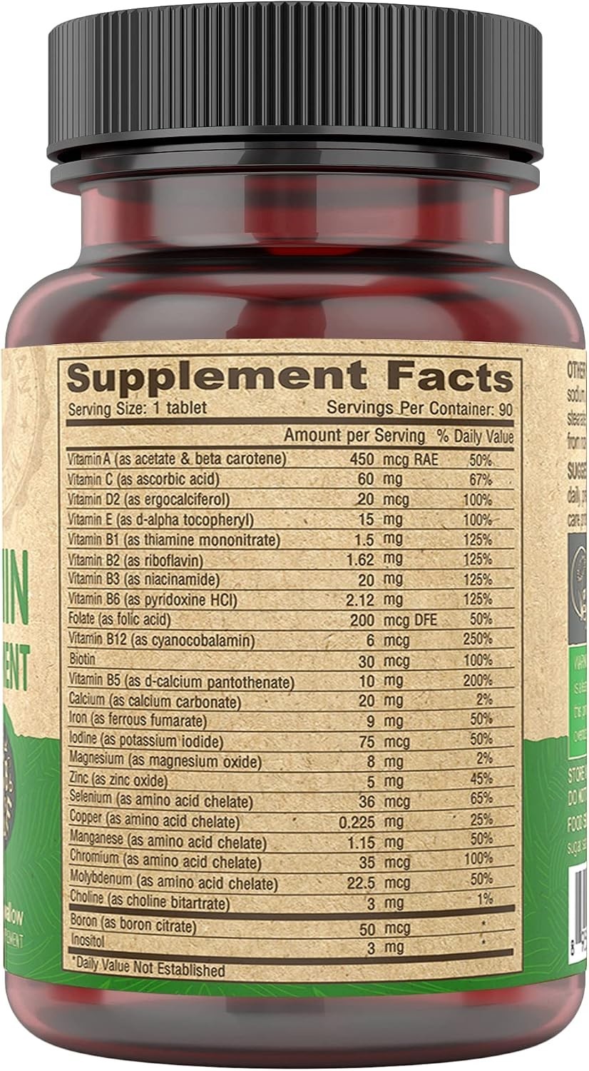 Deva Vegan Multivitamin & Mineral Supplement 90 Tiny Tablets Easy to Swallow