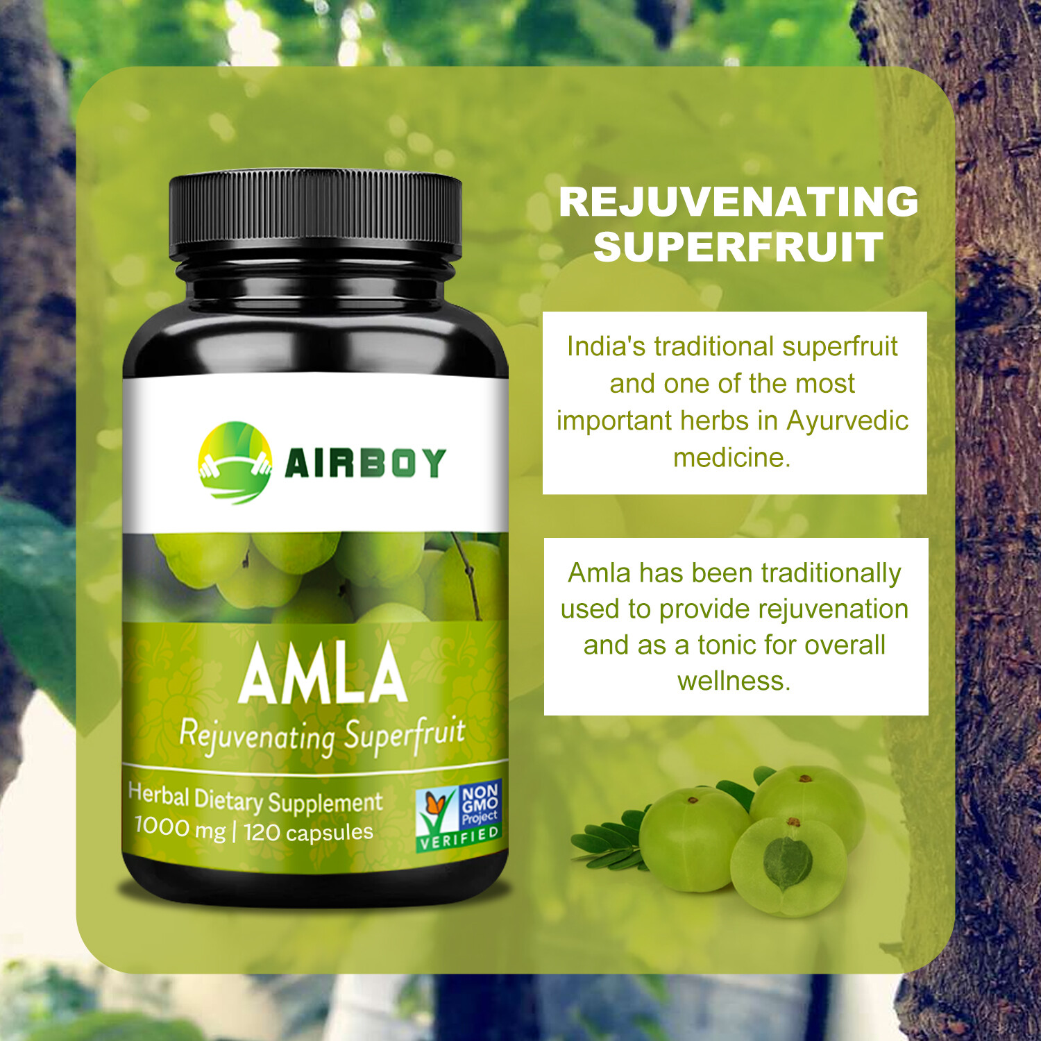120pcs Amla 1000mg – Detox, Antioxidant, Immune Support, Fighting Free Radicals