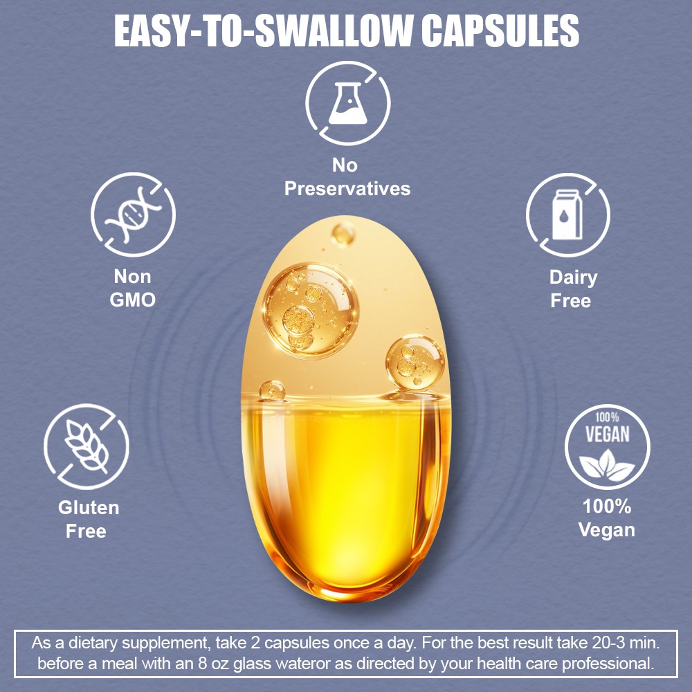 Benfotiamine 60 Capsules Fat Soluble Vitamin B1 Supplement