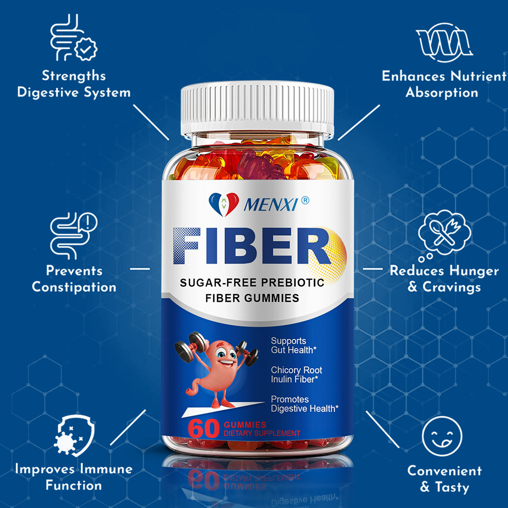 60 Fiber Gummies – Digestive & Gut Health Support – Dietary Fiber Supplement