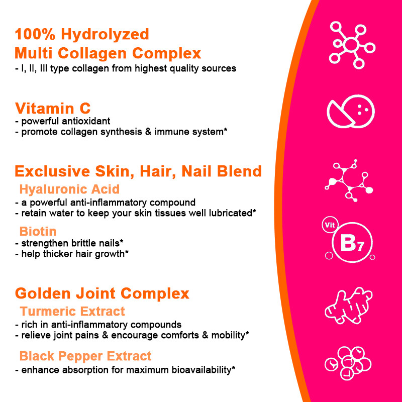 100% Natural Multi Collagen Peptides Anti Aging Skin Collagen Pills 120/60pcs