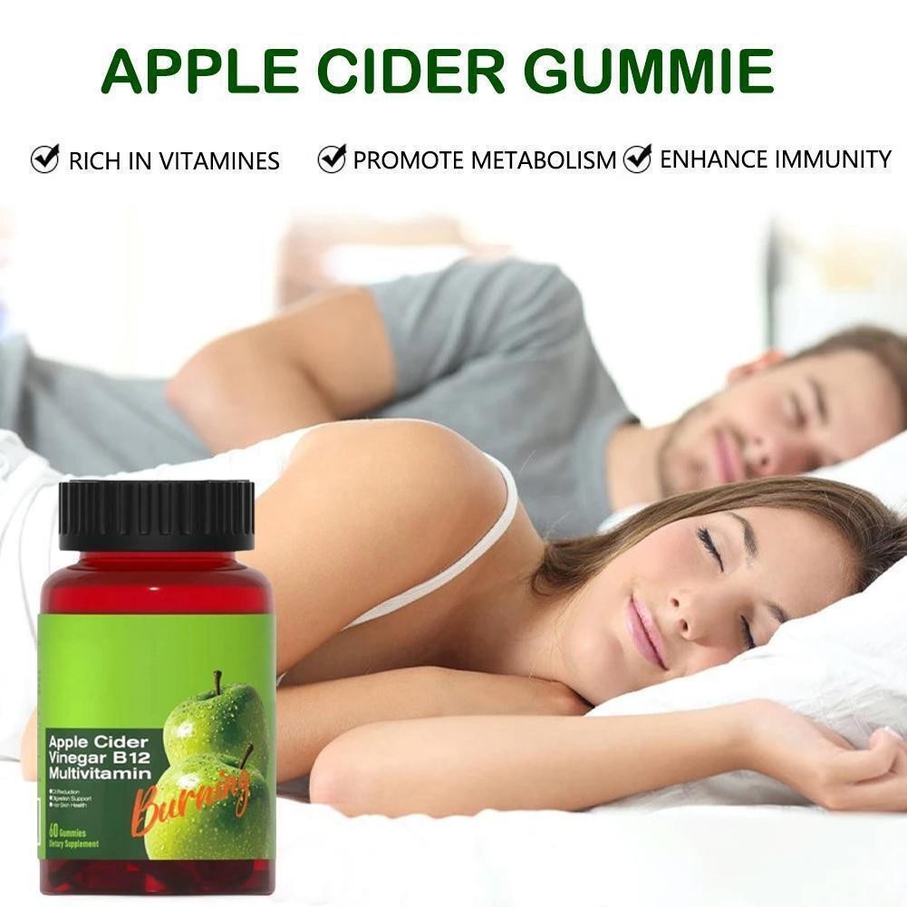 3PK Apple Cider Vinegar B12 Multivitamin-Apple Cider Vinegar Gummies-60Gummies