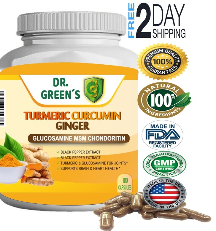 Turmeric Curcumin blend Bio Detox Arthritis Gout Joint SUPPORT Supplement 100