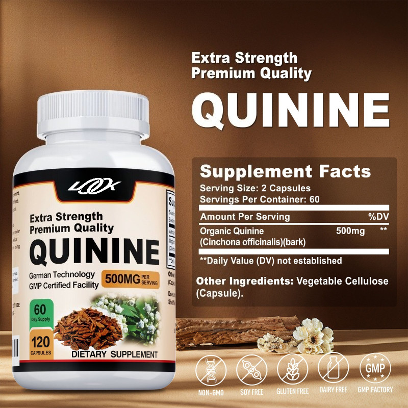 Quinine Capsules 500mg – Relieve Leg Cramps, Digestive Support, Immune Support