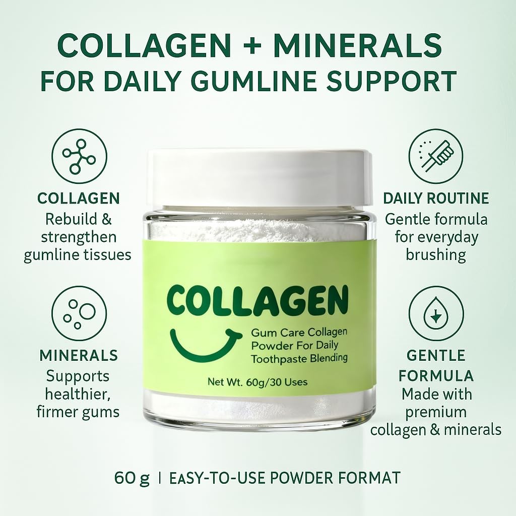 Collagen Tooth Powder, Collagen Powder for Teeth and Gums, Smile Strengthenin…