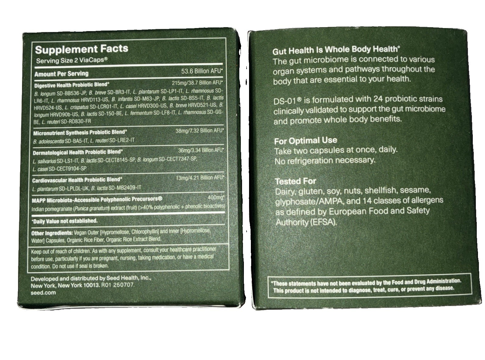 2x Seed DS-01 Daily Synbiotic Immune Support Bloating & Constipation NEW SHIP